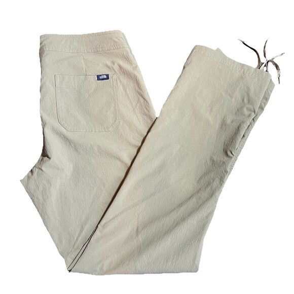 The North Face Nylon Pants Beige Khaki Drawstring Legs Hiking Women’s 8 Regular - Picture 9 of 9